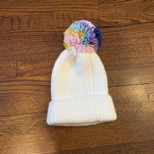 New Free People Ivory Ribbed Beanie Hat